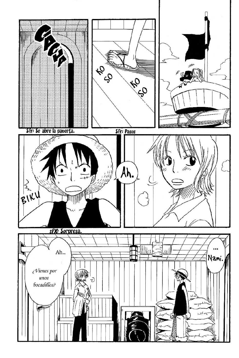 [CHANNEL KING (Fujisaki Kazuko)] Dakishimetara Kiss o Shiyou. (One Piece) [Spanish] [Hao Scanlations] - Page 6