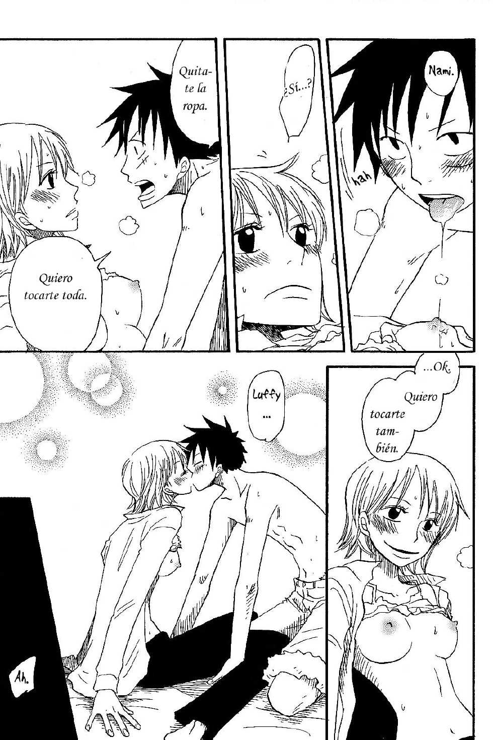 [CHANNEL KING (Fujisaki Kazuko)] Dakishimetara Kiss o Shiyou. (One Piece) [Spanish] [Hao Scanlations] - Page 22