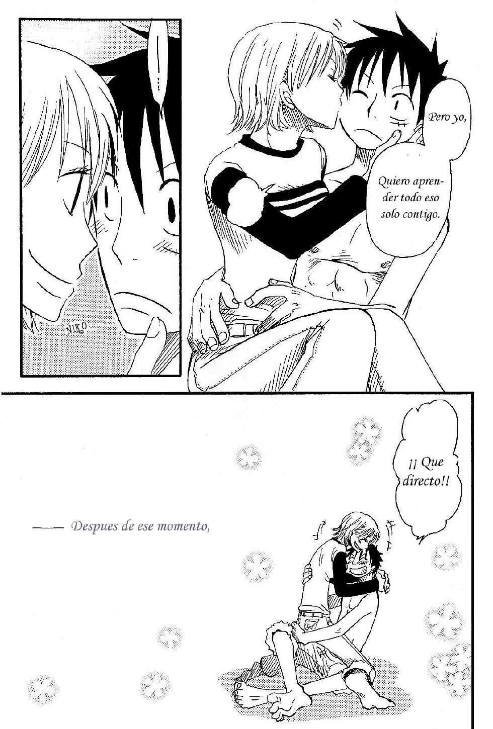 [CHANNEL KING (Fujisaki Kazuko)] Dakishimetara Kiss o Shiyou. (One Piece) [Spanish] [Hao Scanlations] - Page 32