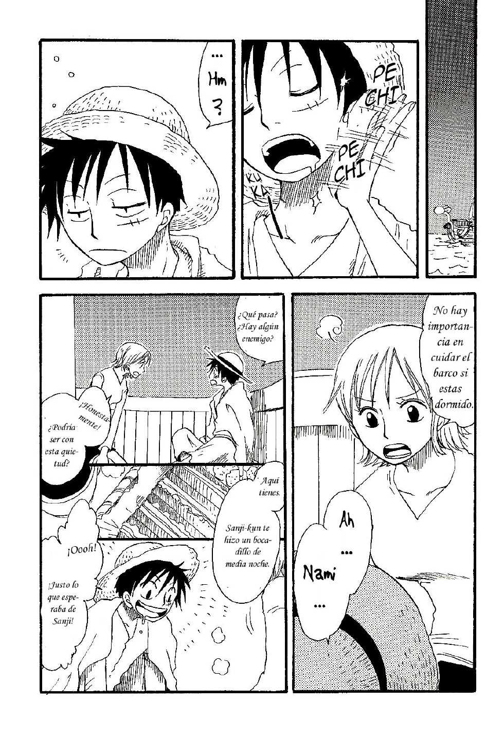 [CHANNEL KING (Fujisaki Kazuko)] Dakishimetara Kiss o Shiyou. (One Piece) [Spanish] [Hao Scanlations] - Page 35