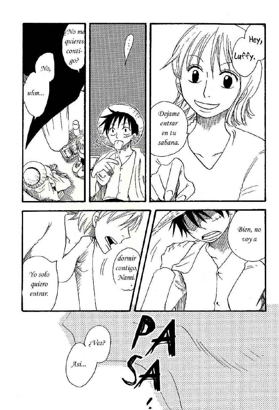 [CHANNEL KING (Fujisaki Kazuko)] Dakishimetara Kiss o Shiyou. (One Piece) [Spanish] [Hao Scanlations] - Page 37