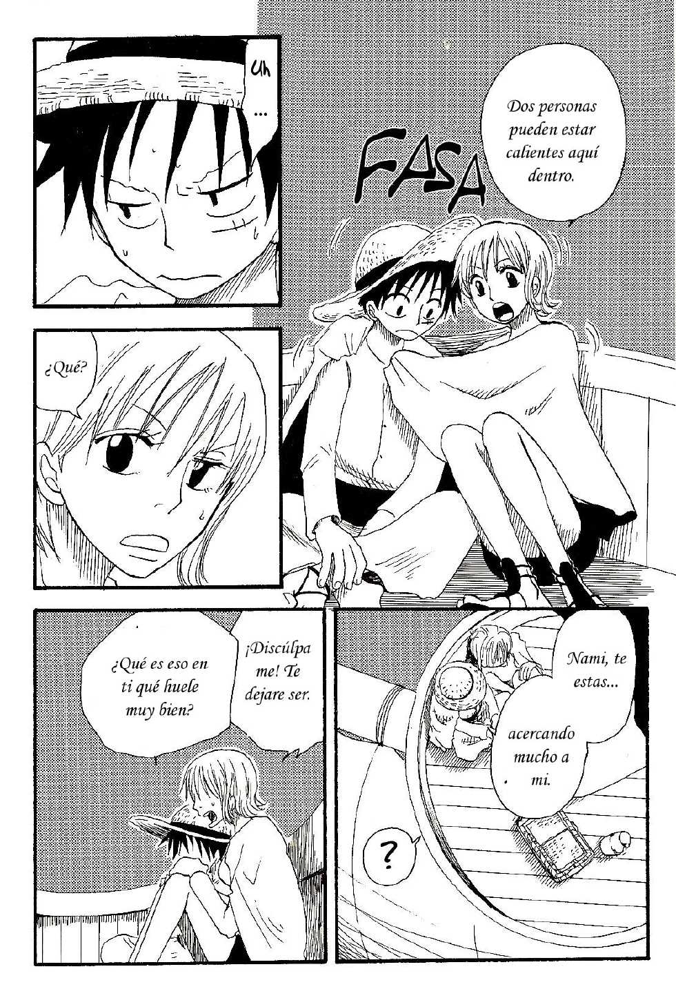 [CHANNEL KING (Fujisaki Kazuko)] Dakishimetara Kiss o Shiyou. (One Piece) [Spanish] [Hao Scanlations] - Page 38