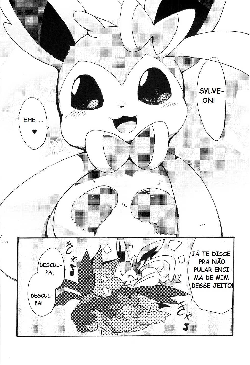(Kansai! Kemoket 2) [Kemono no Koshikake (Azuma Minatu)] Sweet night | Doce Noite (Pokémon) [Portuguese-BR] [Rethsam] - Page 4
