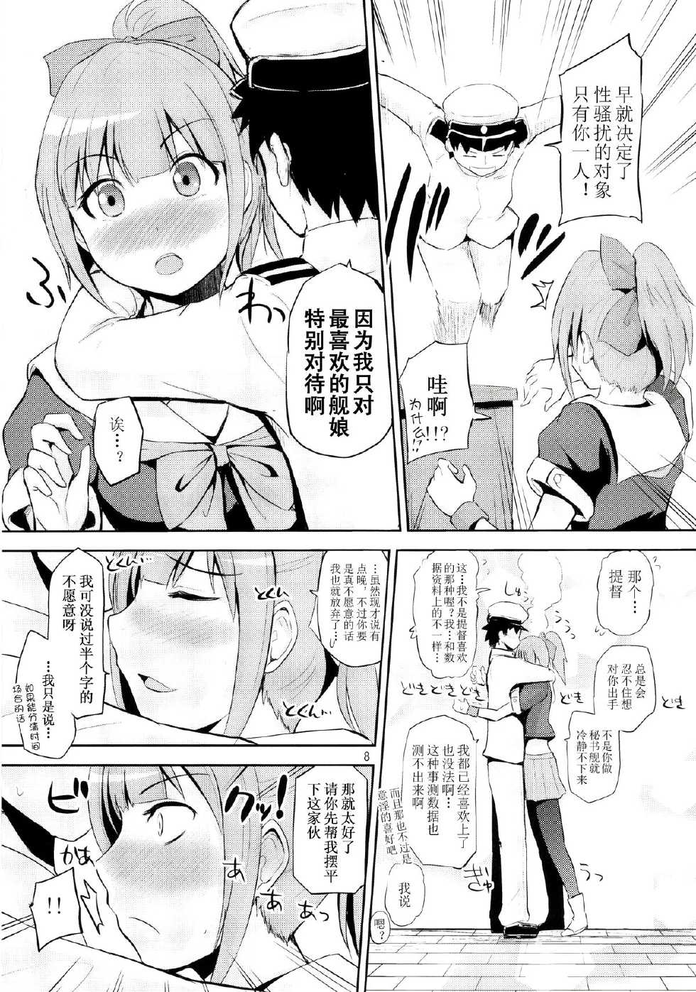 (COMIC1☆8) [Hoshimaki Project (Yano Toshinori)] Sekuhara Teitoku to Hisho Kan Yuubari-san ~Yasen Hen~ (Kantai Collection -KanColle-) [Chinese] [黑街002] - Page 8