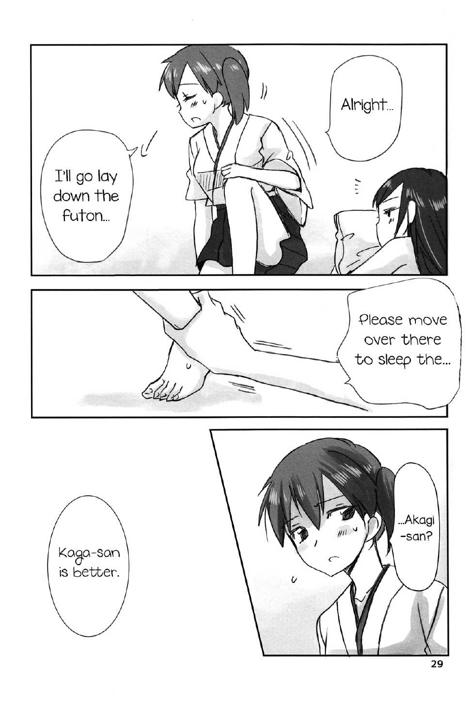 (Houraigekisen Yo-i! 6Senme) [Gyokusaijima (38-shiki)] Kuuboryou no Konna Ichinichi. | One of those days at the aircraft carriers dormitory (Kantai Collection -KanColle-) [English] ['Don't Mind Me' - the Army] - Page 28