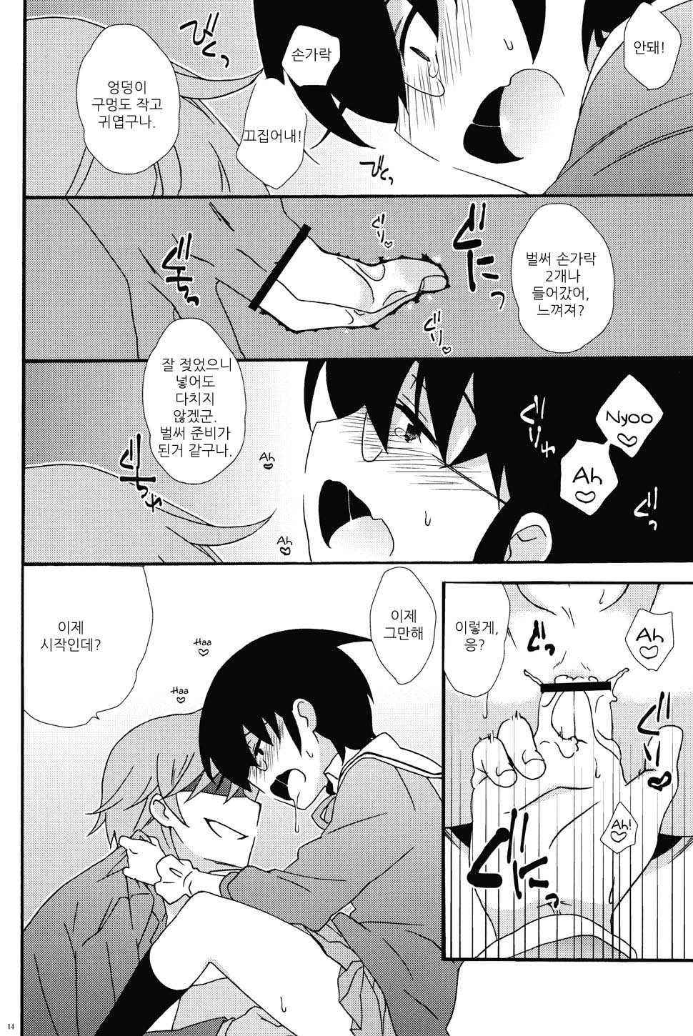 (C80) [Nananachu (Suzubiru)] Tousaku Hentai Josou Otoko ni Koishiteru. | Falling in love with a guy who has transformed into a pervert. (The World God Only Knows) [korean] - Page 13