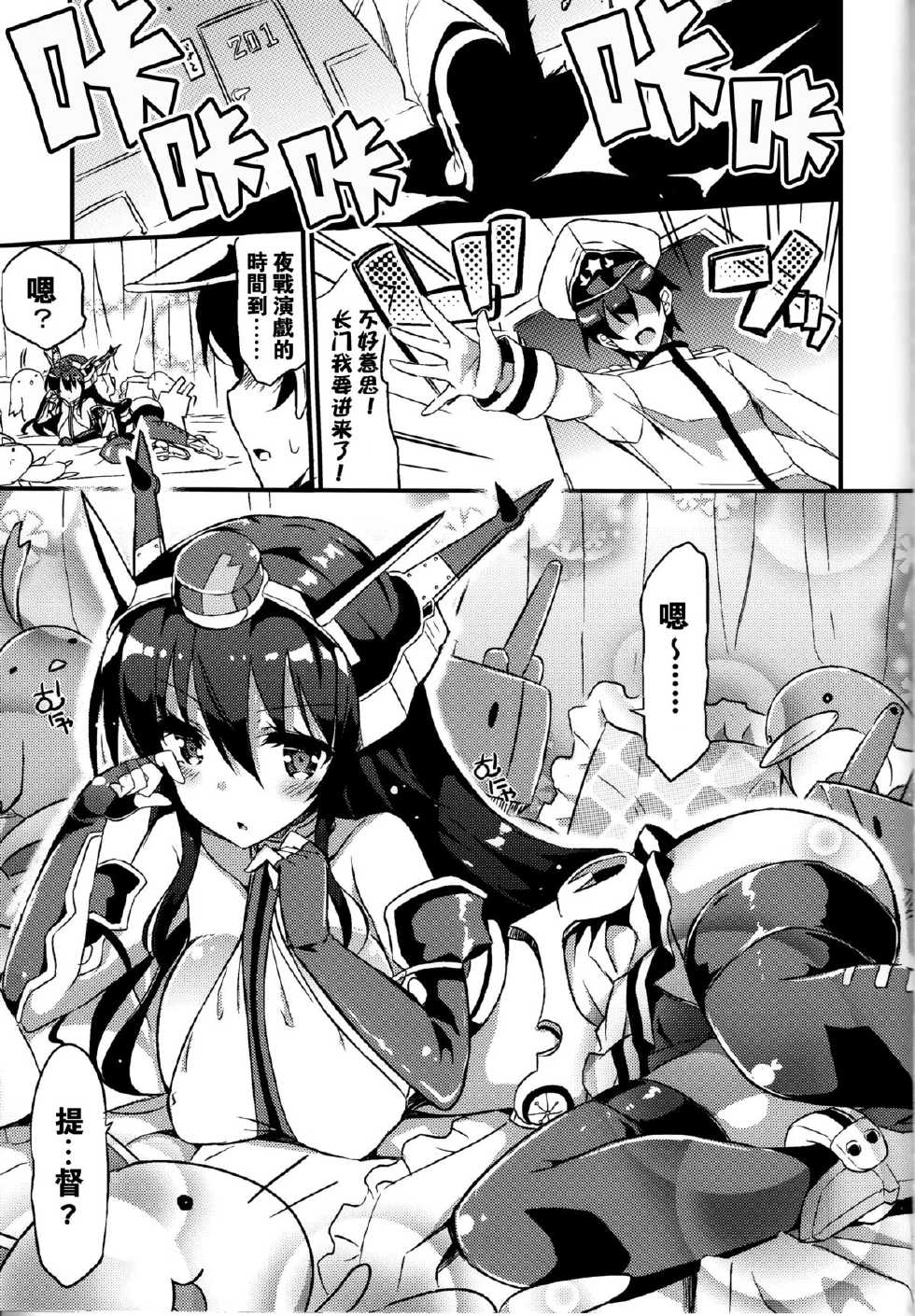 (C87) [odin (Kurokawa IZUMI)] Jitsu wa Nagato-san wa Chou Kawaii Mono Suki! Datta no desu. (Kantai Collection -KanColle-) [Chinese] [无毒汉化组] - Page 4