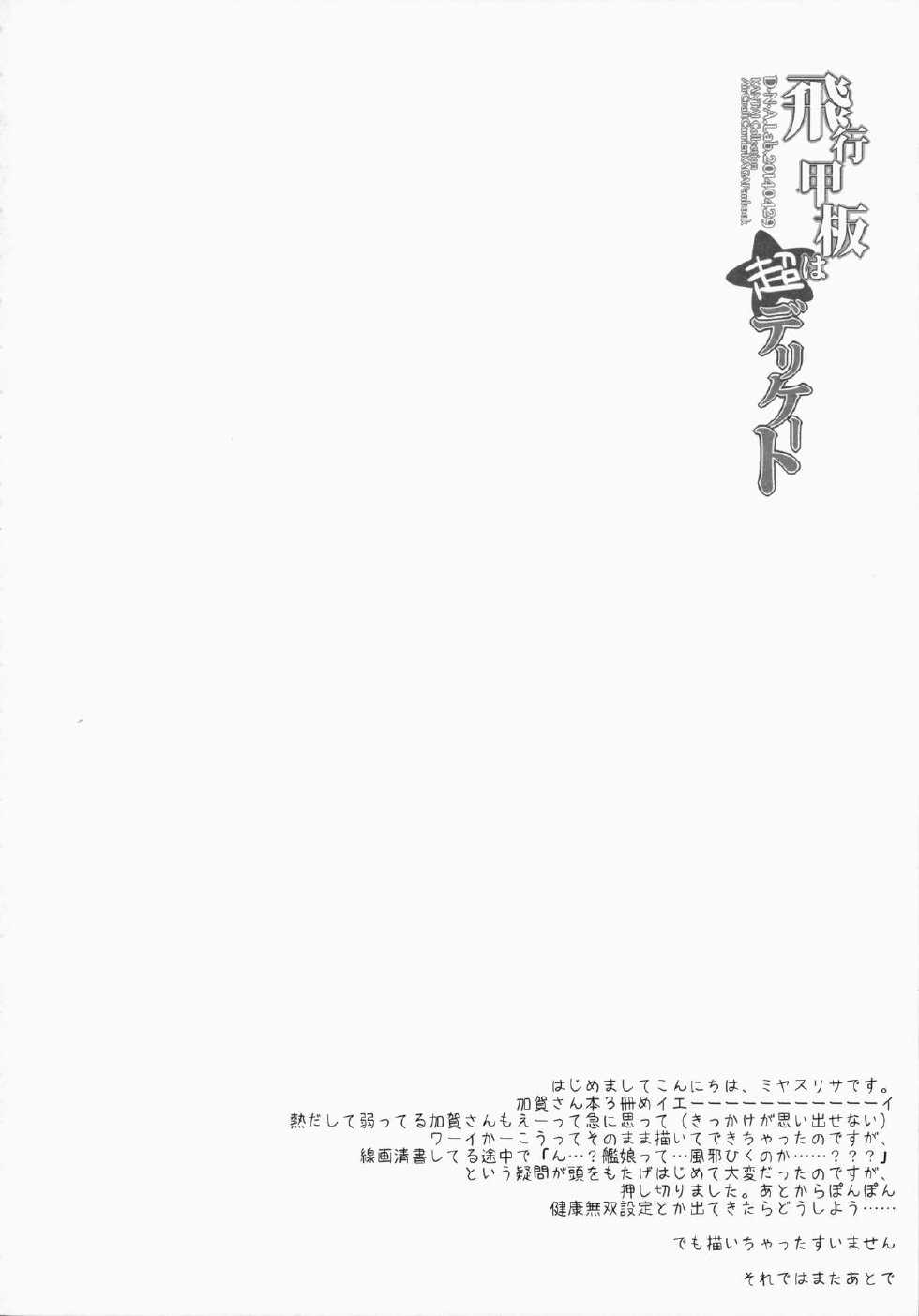 (COMIC1☆8) [D.N.A.Lab. (Miyasu Risa)] Hikou Kanpan wa Chou Delicate (Kantai Collection -KanColle-) - Page 3