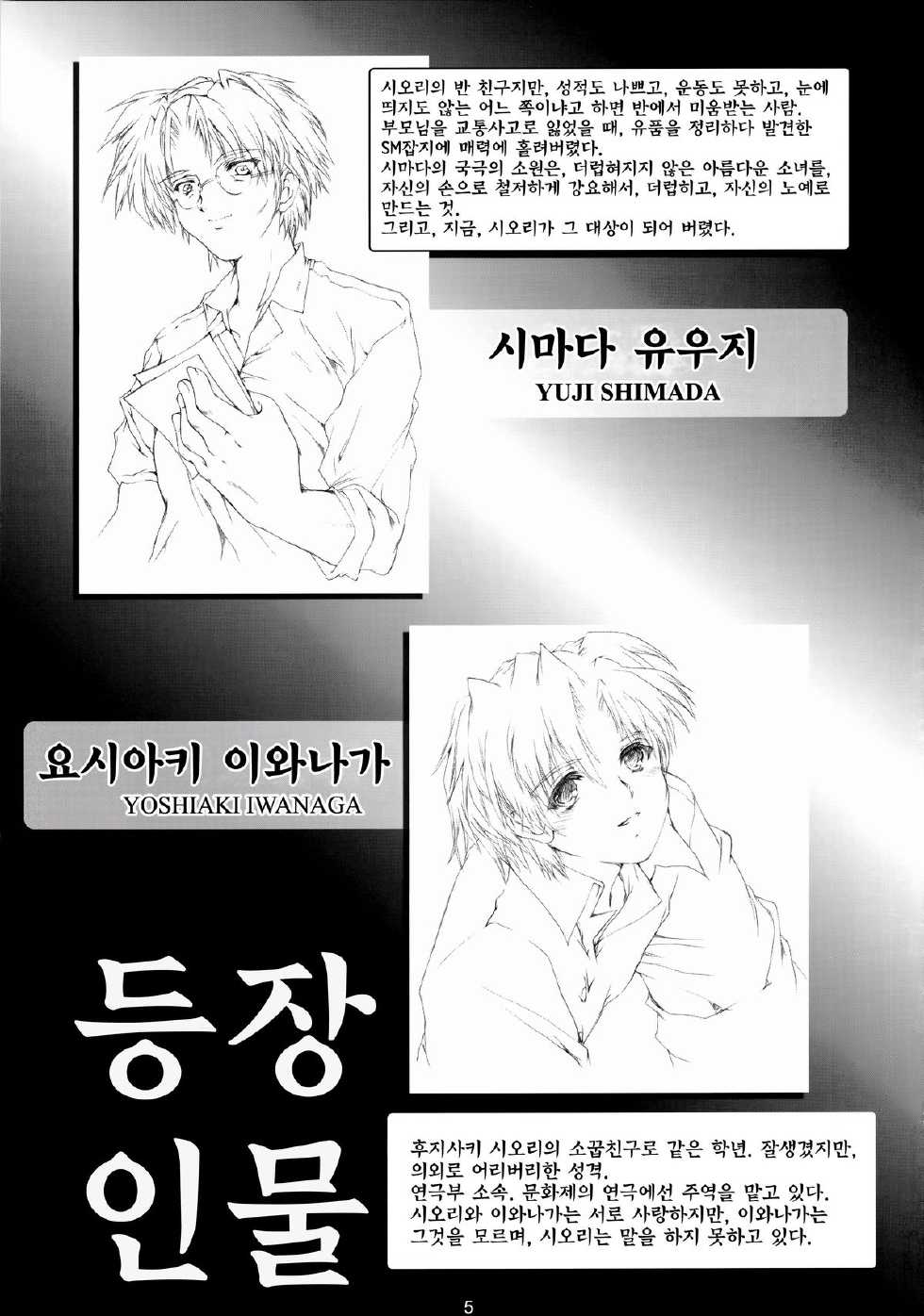 (C87) [HIGH RISK REVOLUTION (Aizawa Hiroshi)] Shiori Dai-San-shou Yami no Kokuin Chuukan Shinsouban (Tokimeki Memorial) [Korean] [GingerAle] - Page 5