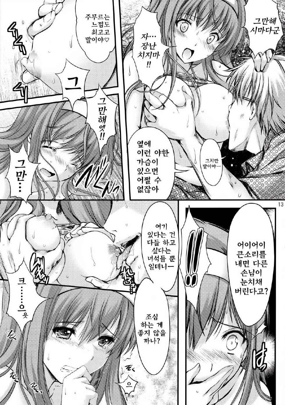 (C87) [HIGH RISK REVOLUTION (Aizawa Hiroshi)] Shiori Dai-San-shou Yami no Kokuin Chuukan Shinsouban (Tokimeki Memorial) [Korean] [GingerAle] - Page 13