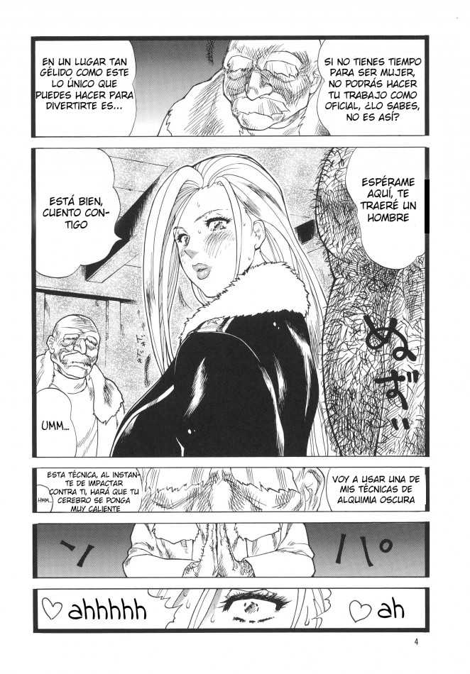 (COMIC1☆4) [Rippadou (Inugai Shin)] Gori-man Madam (Fullmetal Alchemist, WITCHBLADE) [Spanish] [CHAOS TENSHI] - Page 4