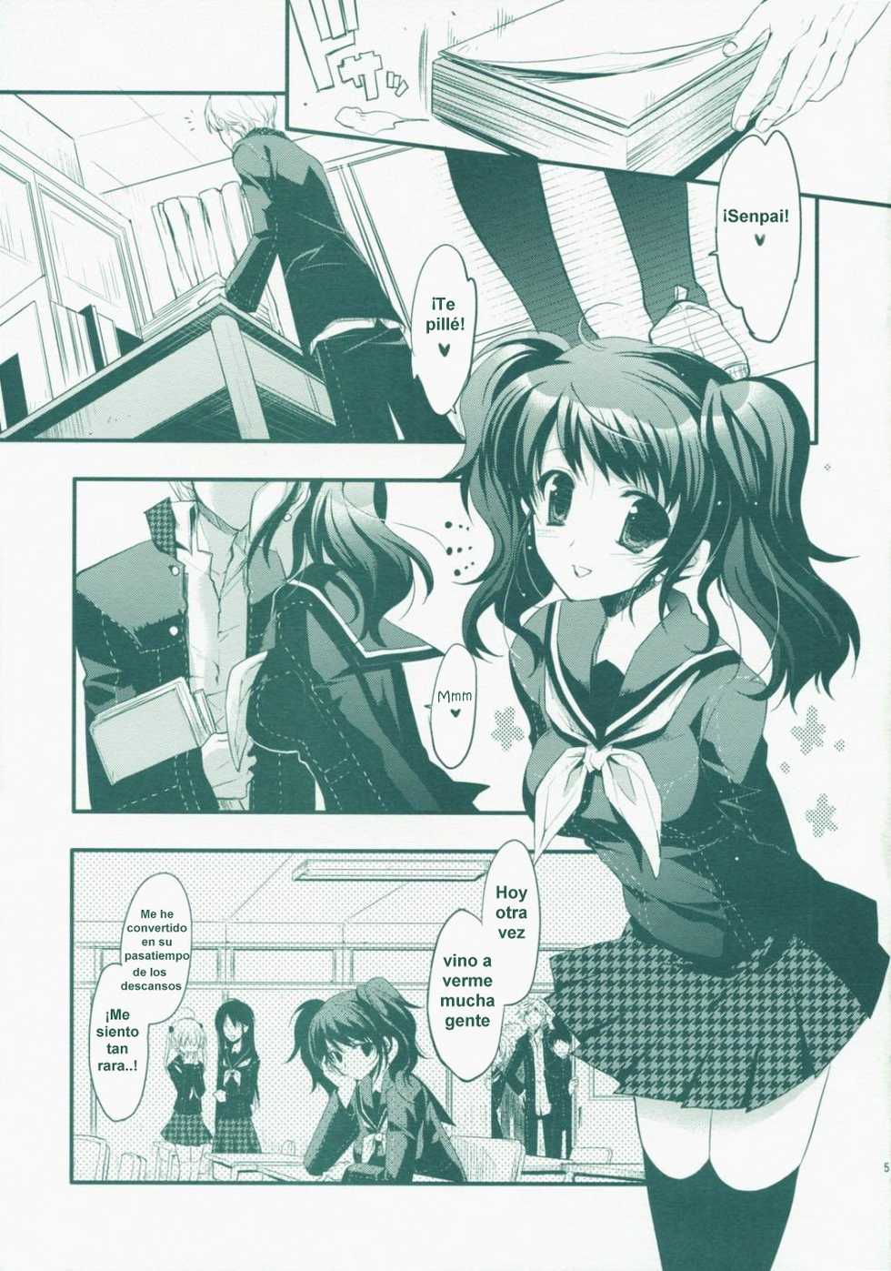 (SC41)  [D.N.A.Lab., ARESTICA (Ariko Youichi, Miyasu Risa)] MIDNIGHT ESCALATOR (Persona 4) [Spanish] - Page 4