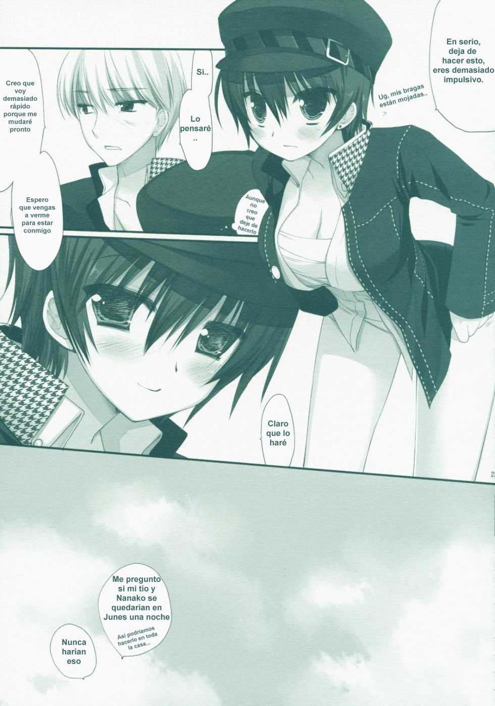 (SC41)  [D.N.A.Lab., ARESTICA (Ariko Youichi, Miyasu Risa)] MIDNIGHT ESCALATOR (Persona 4) [Spanish] - Page 22