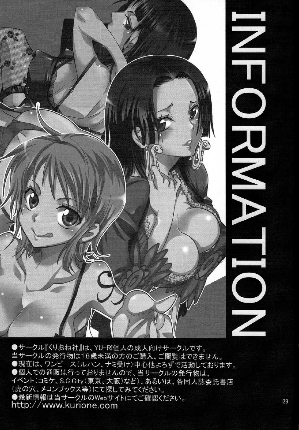 (C80) [Kurione-sha (YU-RI)] Nyougashima yori Warawa o Todoke ni Mairimasu! (ONE PIECE) [Korean] - Page 28