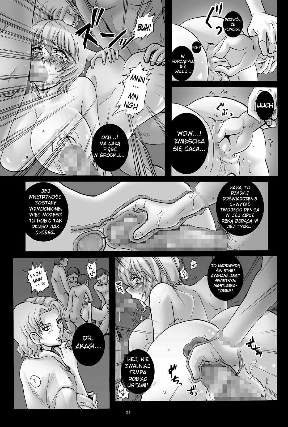 [Abalone Soft, Modae Tei (Modaetei Anetarou, Modaetei Imojirou)] Ayanami Santai - Akagi Hakase no Kaizou Ningyou Settai (Neon Genesis Evangelion) [Polish] [Digital] - Page 20