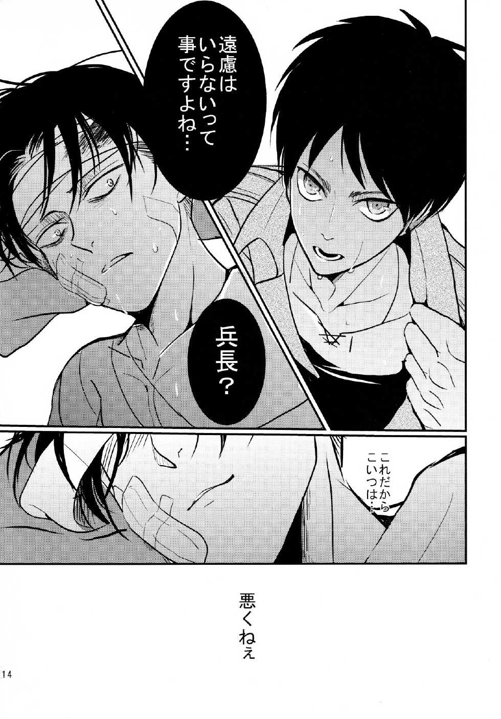 (Hekigai Chousa Haku 2) [Hokoushayou Shingou, Yureika (Aca, Tsumugi)] Ore ga Hitoban Kanbyou shimasu (Shingeki no Kyojin) - Page 15