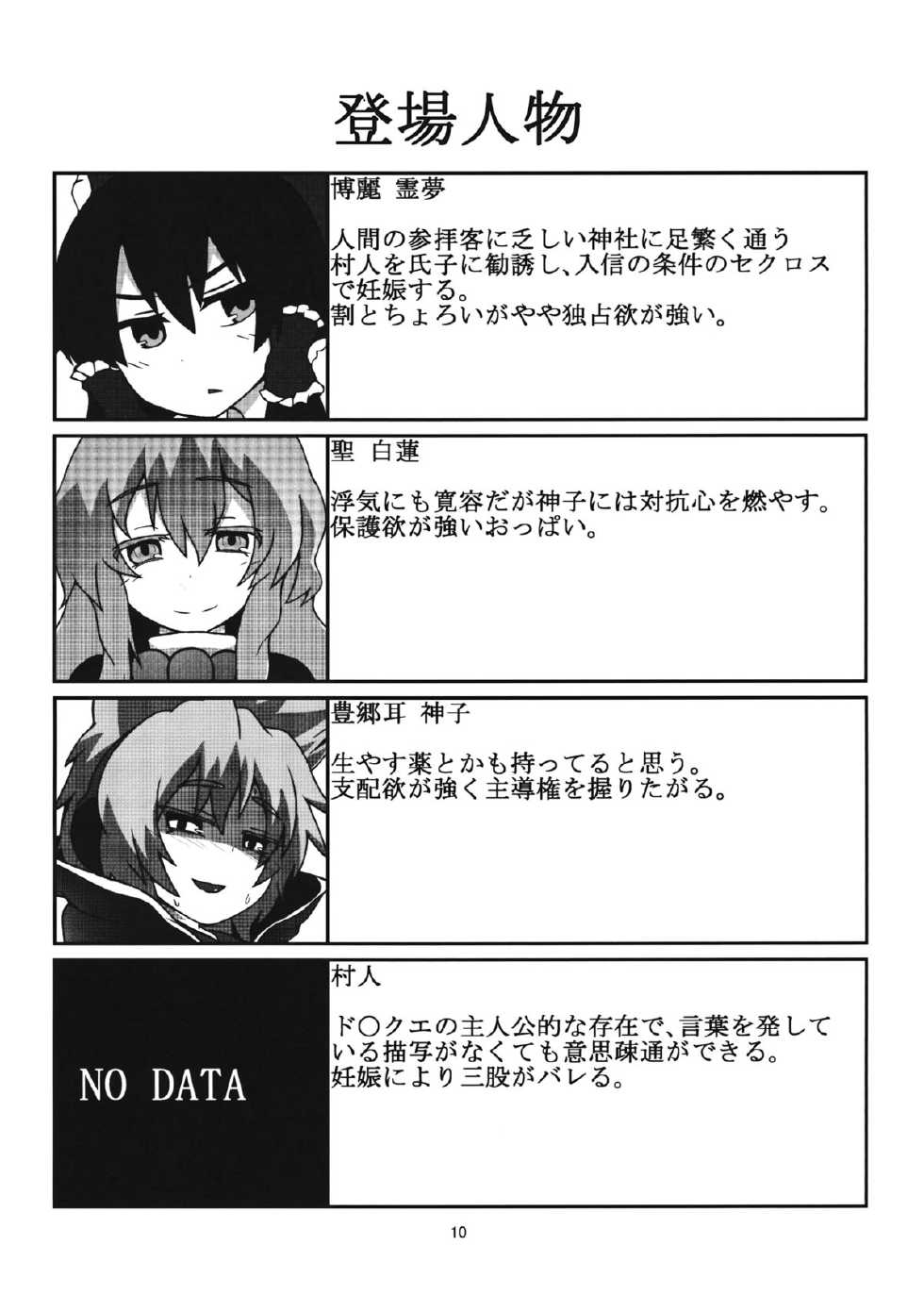 (Reitaisai 12) [Hato no Suisou] Sannin ni Kateru Wakenaidaro!! (Touhou Project) - Page 9