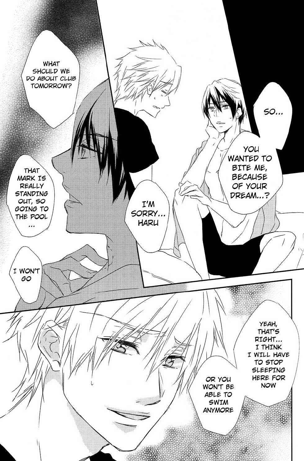 (C85) [Gentei Mikan (Moza)] Kamitsuki Kei Shoukougun (Free!) [English] [ebil_trio] - Page 20