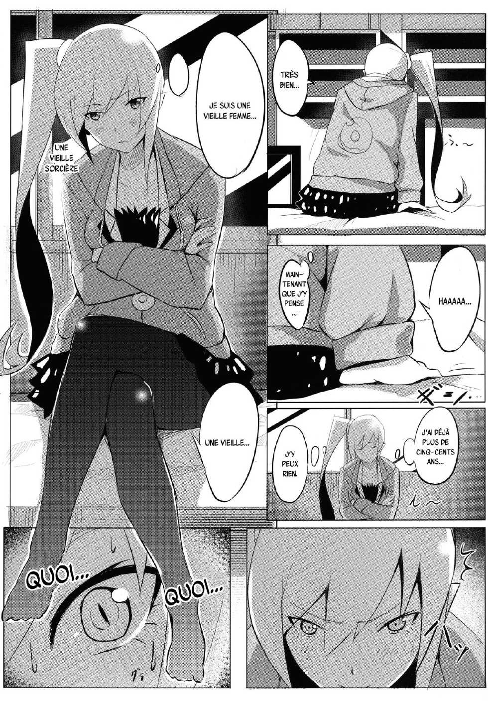 (C82) [G500 (Onsen Nakaya)] Shinobu x Play (Bakemonogatari) [French] {SAXtrad} - Page 5