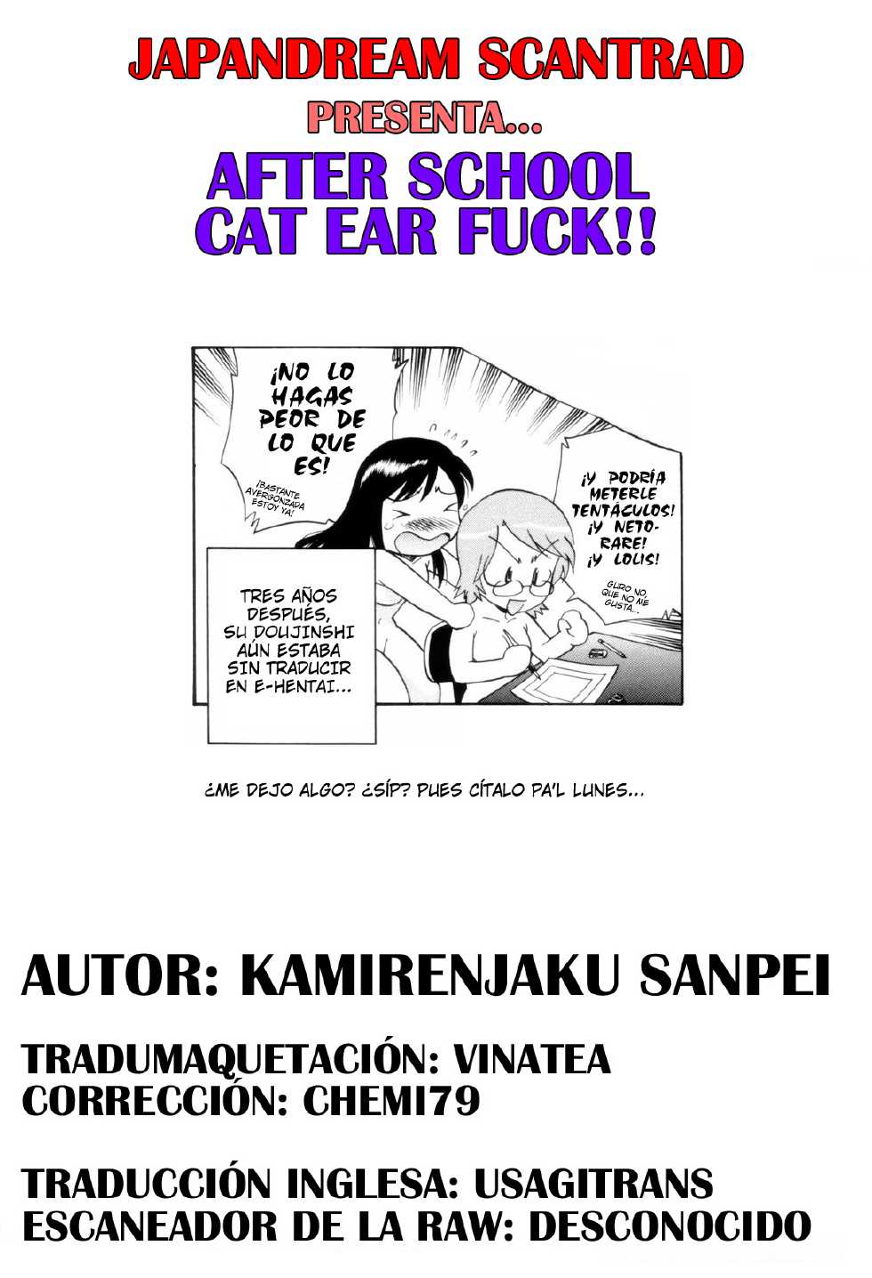 [Kamirenjaku Sanpei] Houkago Nekomimi Fuck! | After School Cat Ear Fuck! (Tonari no Sperma San) [Spanish] [Japandream Scantrad] - Page 9
