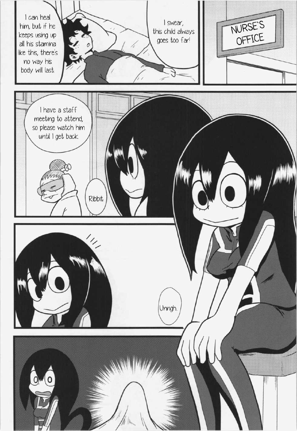 (C87) [Tokyo Tsunamushi Land (Tsunamushi)] Tsuyu-chan to! Ganbare tte Kanji no Dex | Tsuyu and! Some Do-Your-Best DEKX (My Hero Academia) [English] [Justice Translations] - Page 3