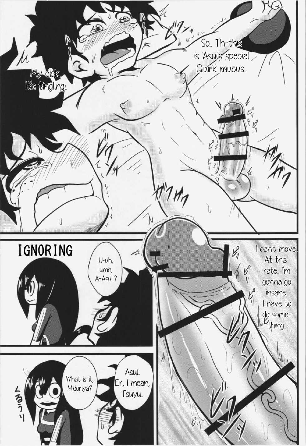 (C87) [Tokyo Tsunamushi Land (Tsunamushi)] Tsuyu-chan to! Ganbare tte Kanji no Dex | Tsuyu and! Some Do-Your-Best DEKX (My Hero Academia) [English] [Justice Translations] - Page 7