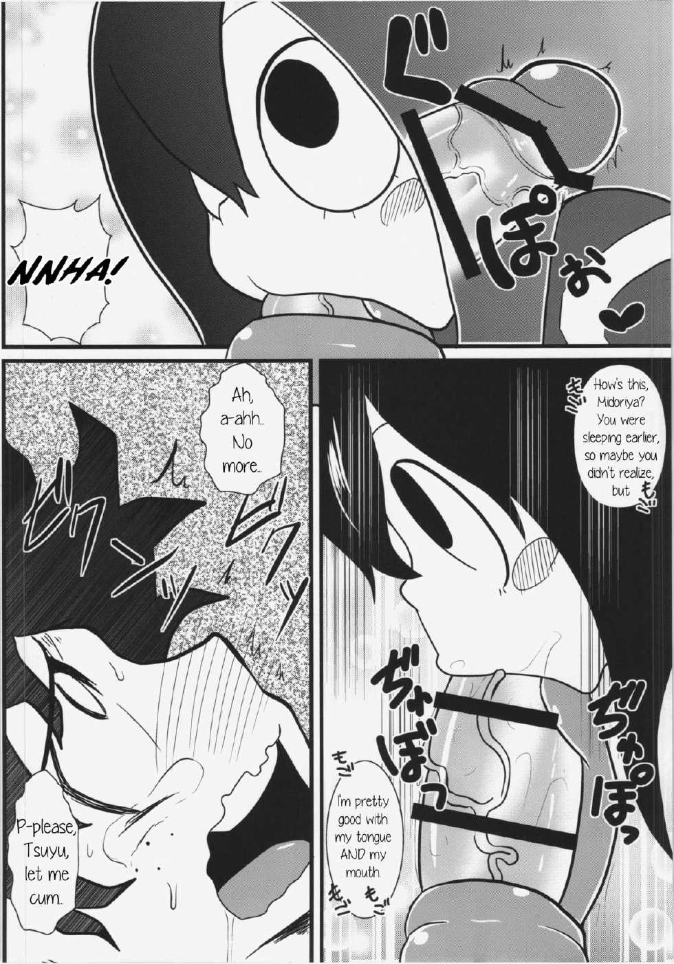 (C87) [Tokyo Tsunamushi Land (Tsunamushi)] Tsuyu-chan to! Ganbare tte Kanji no Dex | Tsuyu and! Some Do-Your-Best DEKX (My Hero Academia) [English] [Justice Translations] - Page 10