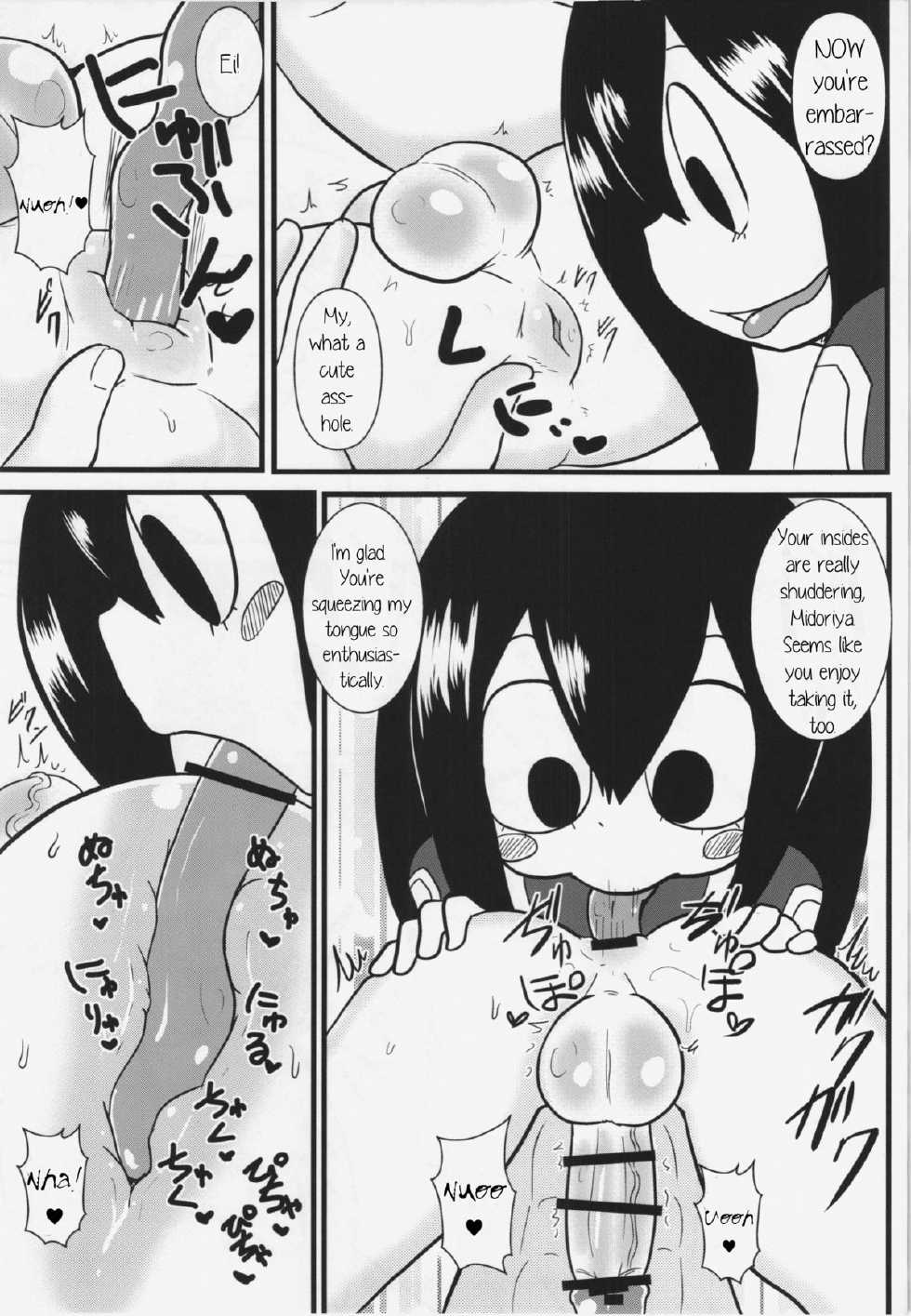 (C87) [Tokyo Tsunamushi Land (Tsunamushi)] Tsuyu-chan to! Ganbare tte Kanji no Dex | Tsuyu and! Some Do-Your-Best DEKX (My Hero Academia) [English] [Justice Translations] - Page 13