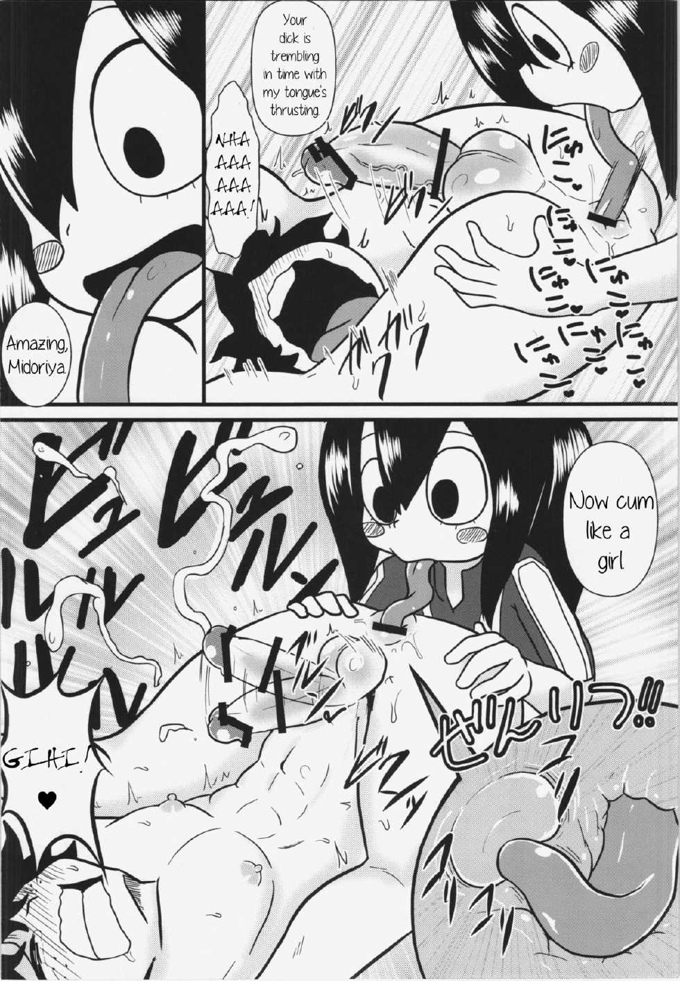 (C87) [Tokyo Tsunamushi Land (Tsunamushi)] Tsuyu-chan to! Ganbare tte Kanji no Dex | Tsuyu and! Some Do-Your-Best DEKX (My Hero Academia) [English] [Justice Translations] - Page 14