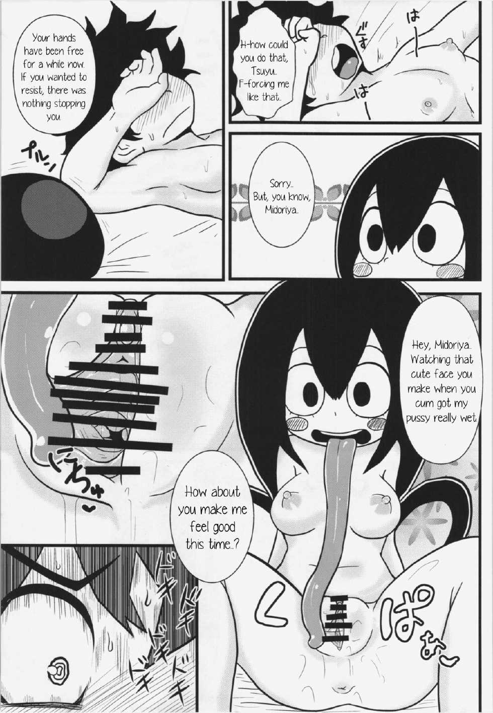 (C87) [Tokyo Tsunamushi Land (Tsunamushi)] Tsuyu-chan to! Ganbare tte Kanji no Dex | Tsuyu and! Some Do-Your-Best DEKX (My Hero Academia) [English] [Justice Translations] - Page 15
