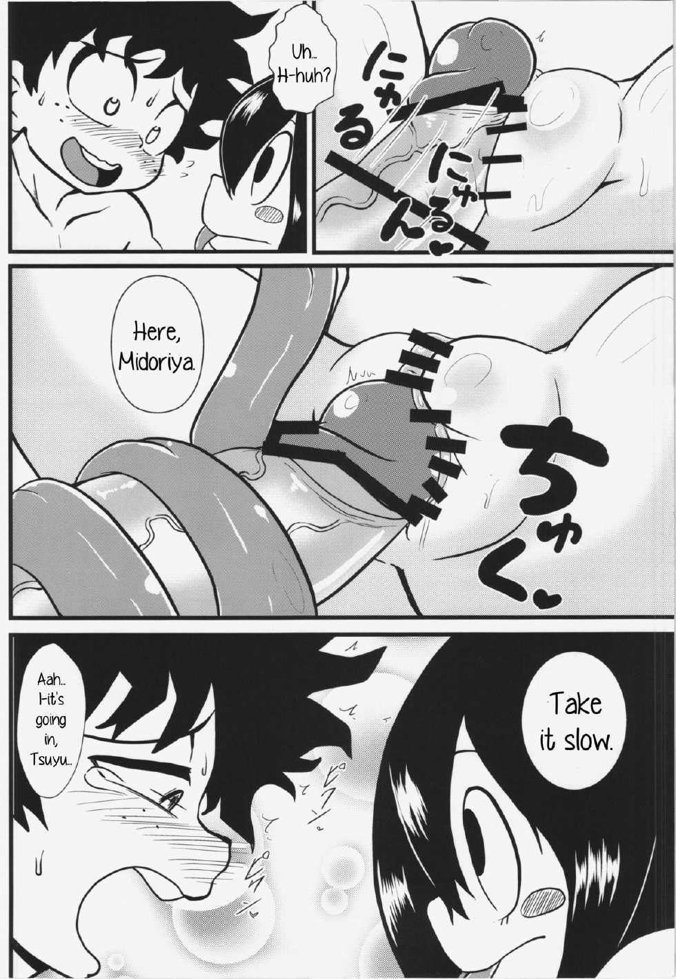(C87) [Tokyo Tsunamushi Land (Tsunamushi)] Tsuyu-chan to! Ganbare tte Kanji no Dex | Tsuyu and! Some Do-Your-Best DEKX (My Hero Academia) [English] [Justice Translations] - Page 16