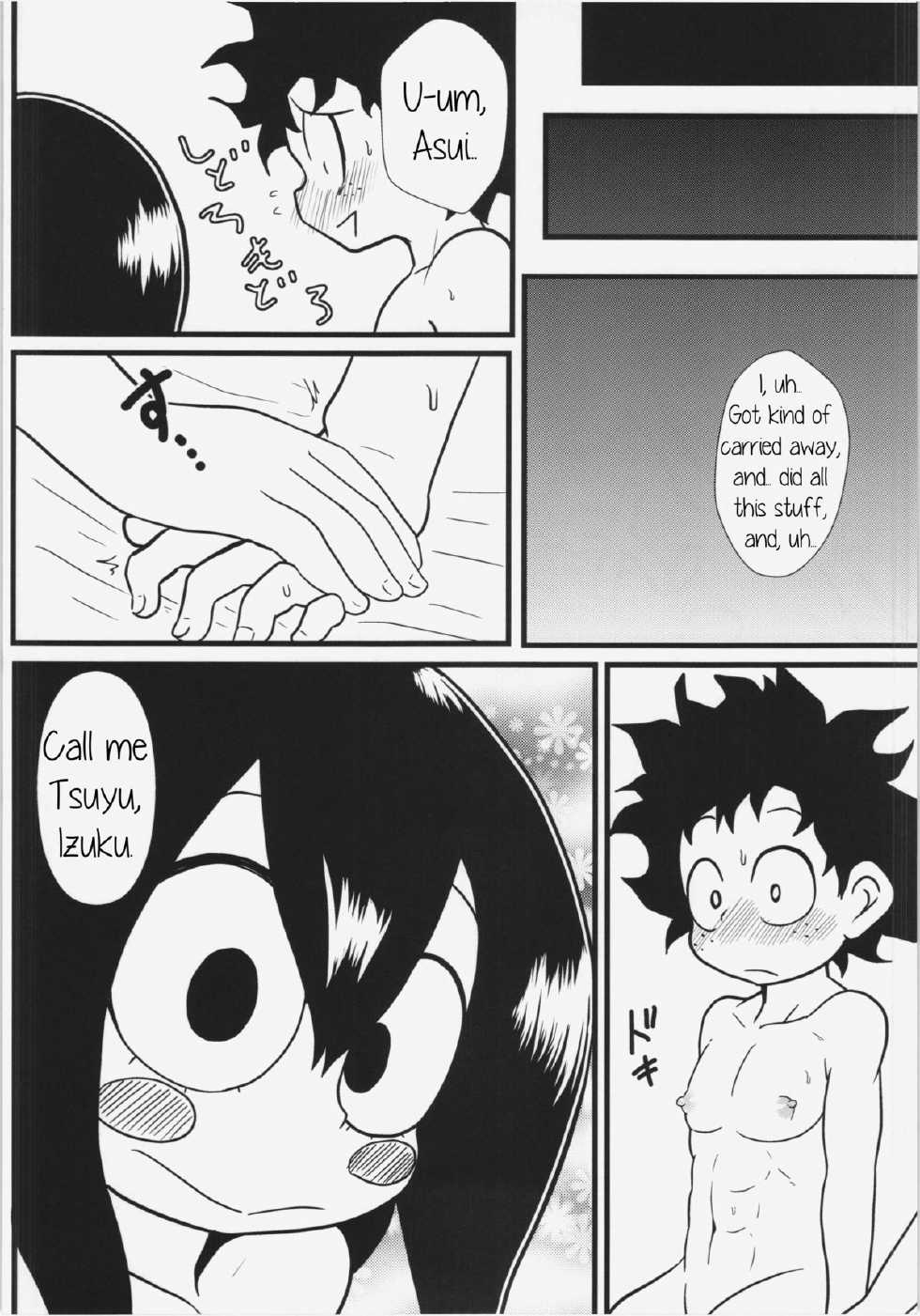 (C87) [Tokyo Tsunamushi Land (Tsunamushi)] Tsuyu-chan to! Ganbare tte Kanji no Dex | Tsuyu and! Some Do-Your-Best DEKX (My Hero Academia) [English] [Justice Translations] - Page 24