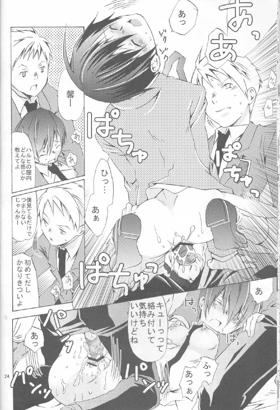 (C72) [Ichinichi Sanjou (Jinguu Kozue)] Okimari desu ka? (Ouran High School Host Club) - Page 24