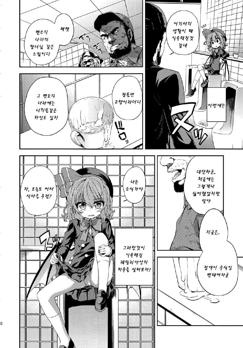 (C83) [Yumemigokoti, Youmusya (Mikage Baku, Gengorou)] Koushuu Benjo (Touhou Project) [Korean] - Page 19