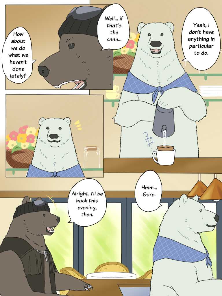[Otousan (Otou)] Shirokuma-san to Haiiroguma-san ga Ecchi suru dake | Polar Bear and Grizzly Just Have Sex [English] [@and_is_w] - Page 3