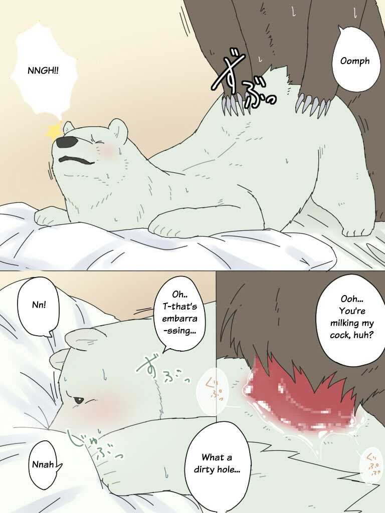 [Otousan (Otou)] Shirokuma-san to Haiiroguma-san ga Ecchi suru dake | Polar Bear and Grizzly Just Have Sex [English] [@and_is_w] - Page 10