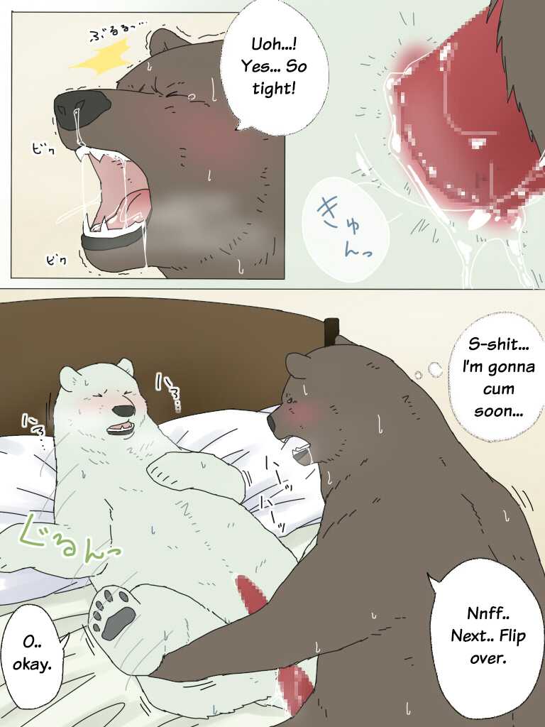 [Otousan (Otou)] Shirokuma-san to Haiiroguma-san ga Ecchi suru dake | Polar Bear and Grizzly Just Have Sex [English] [@and_is_w] - Page 12