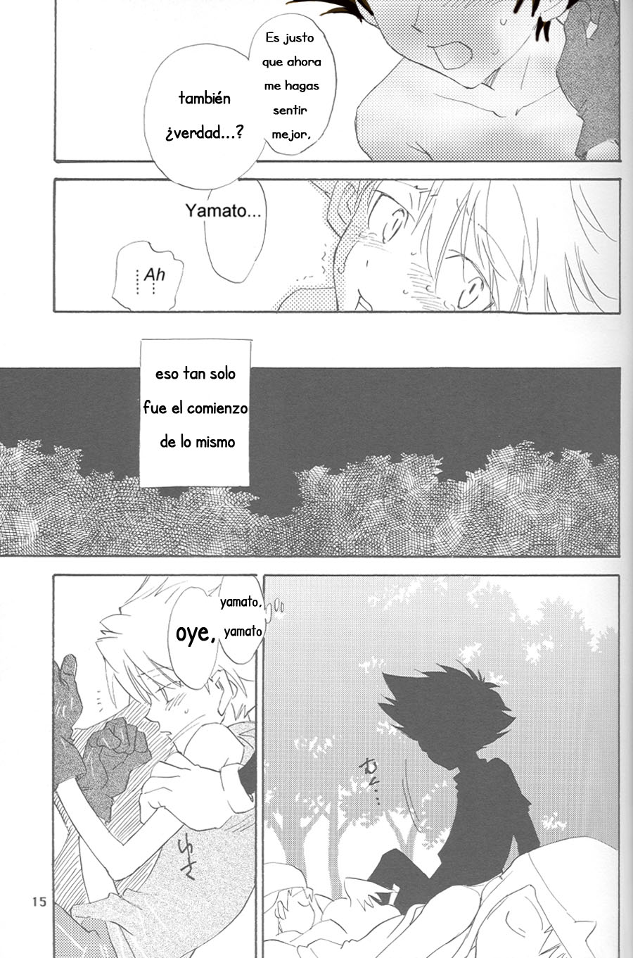 [Gekkou Touzoku (Nobi Nobita)] Rolling Ambivalent Hold (Digimon Adventure) [Spanish] - Page 12