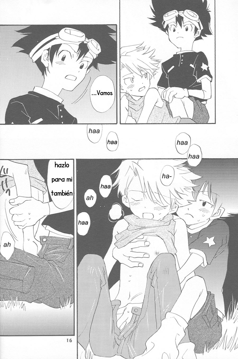 [Gekkou Touzoku (Nobi Nobita)] Rolling Ambivalent Hold (Digimon Adventure) [Spanish] - Page 13