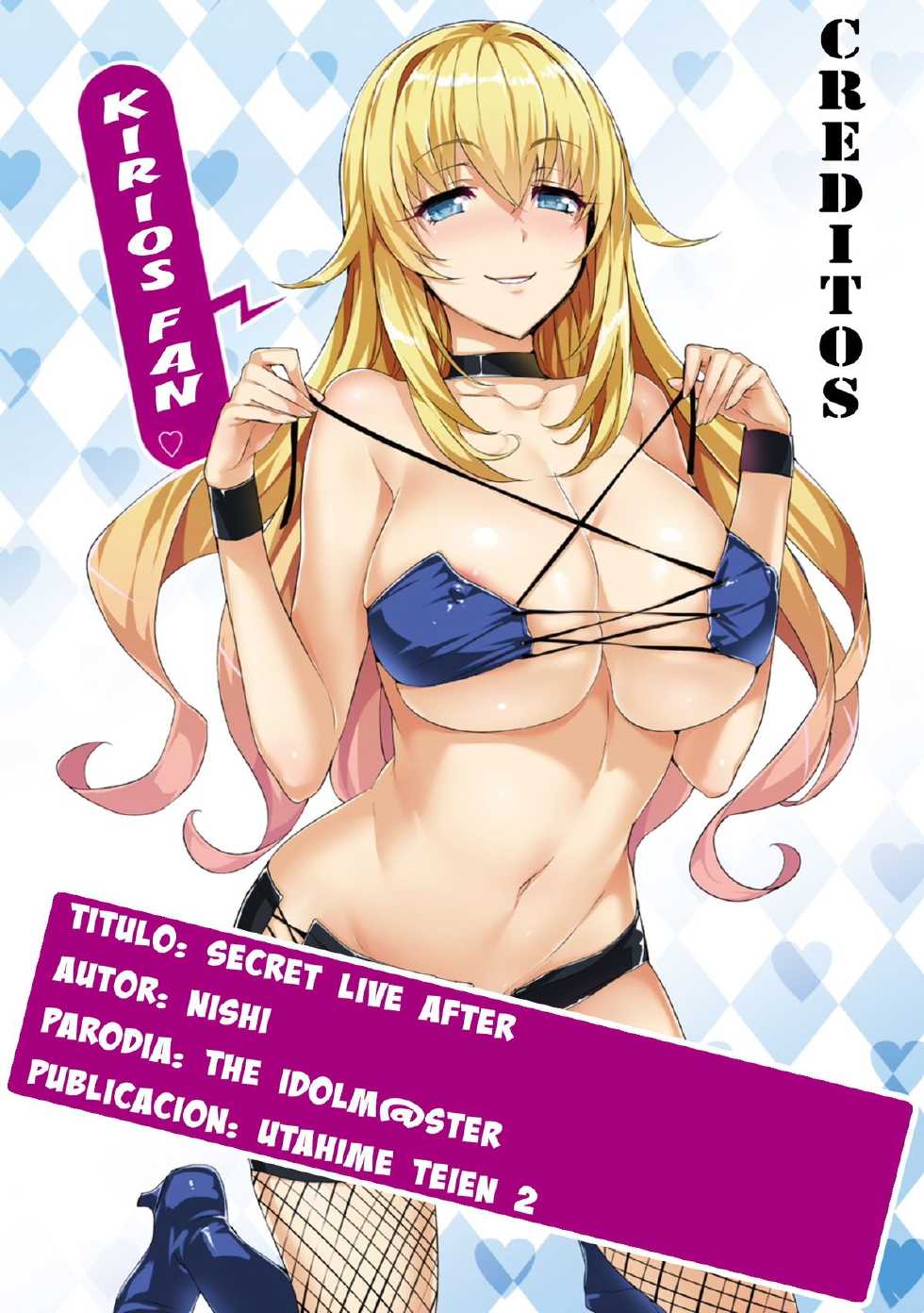 (Utahime Teien 2) [Count2.4 (Nishi)] Secret: Live After (THE IDOLM@STER) [Spanish] [Kirios-Fan] - Page 1