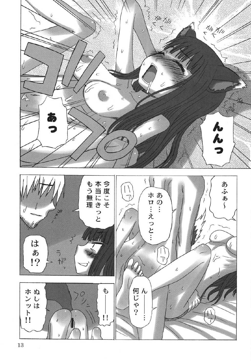 (COMIC1☆2) [Sanada Jirushi (Sanada)] Haretara Mangetsu to Chaimasunon? (Spice and Wolf) - Page 12