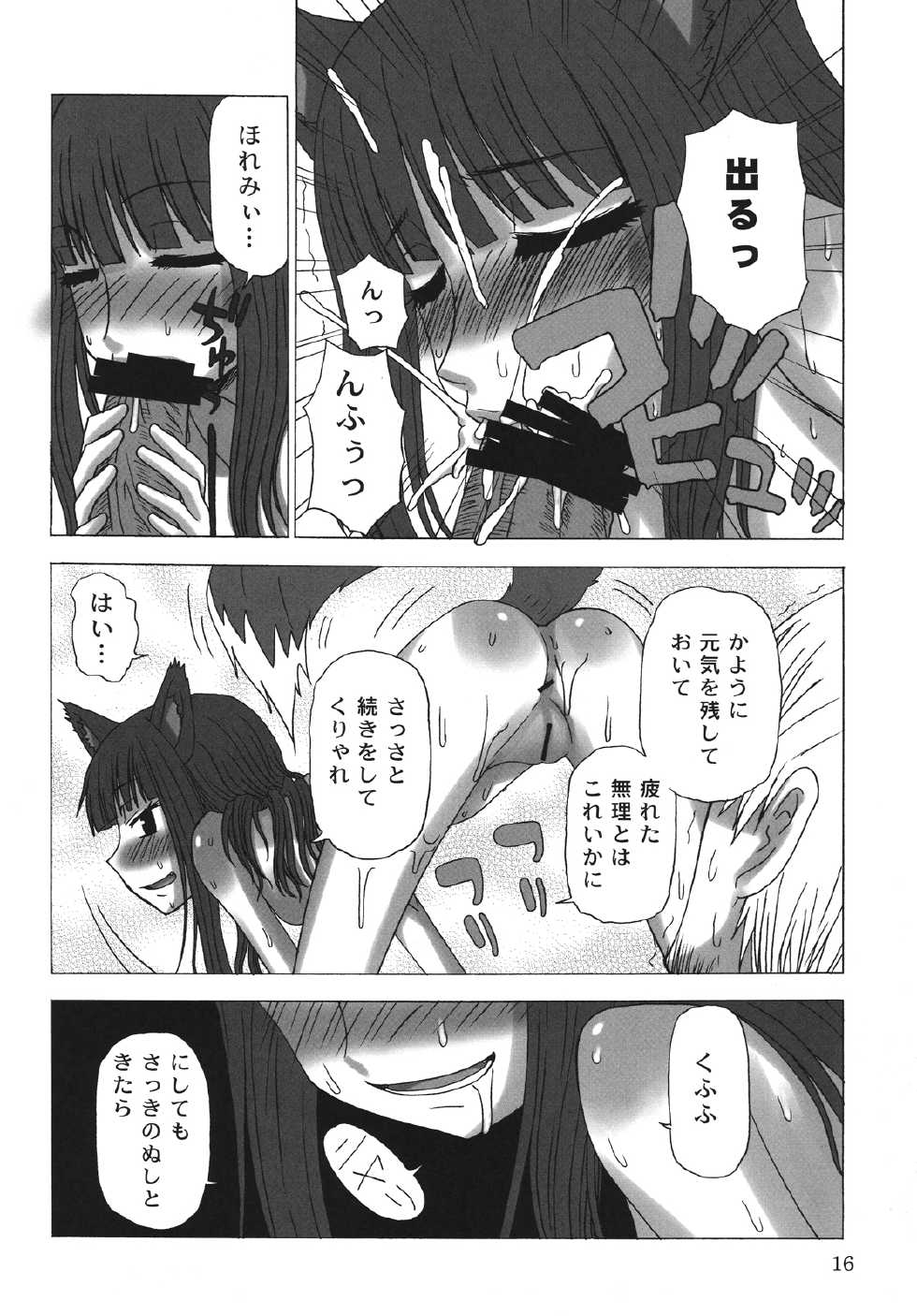 (COMIC1☆2) [Sanada Jirushi (Sanada)] Haretara Mangetsu to Chaimasunon? (Spice and Wolf) - Page 15