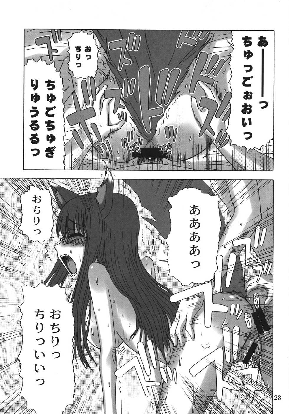 (COMIC1☆2) [Sanada Jirushi (Sanada)] Haretara Mangetsu to Chaimasunon? (Spice and Wolf) - Page 22