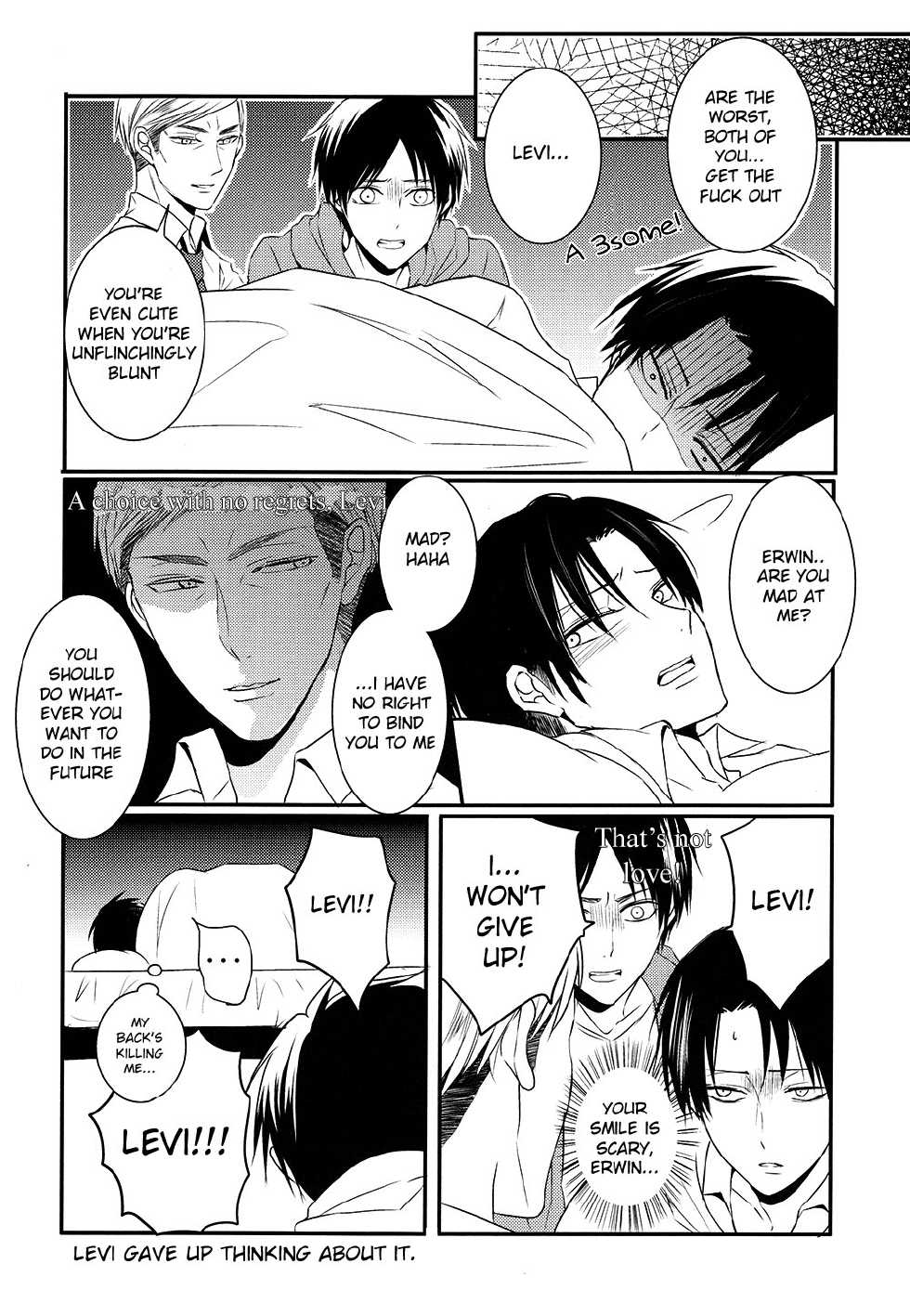 (Chousa Heidan no Renai Jijou 2 R18) [UNAP! (Maine)] Kare to Kare no Renai Jijou (Shingeki no Kyojin) [English] [MOY Moe Scanlations] - Page 26