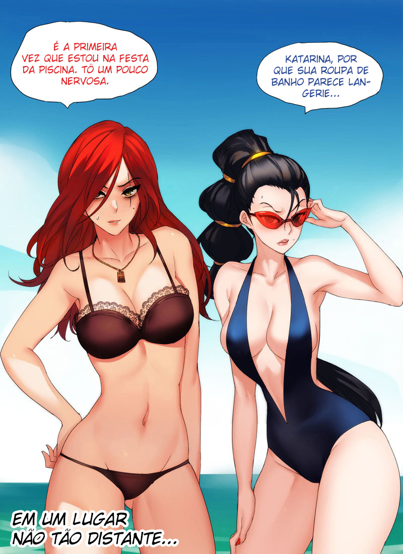 (泳池派对-召唤师峡谷的夏天) Swimming pool party {Portuguese-BR} - Page 13