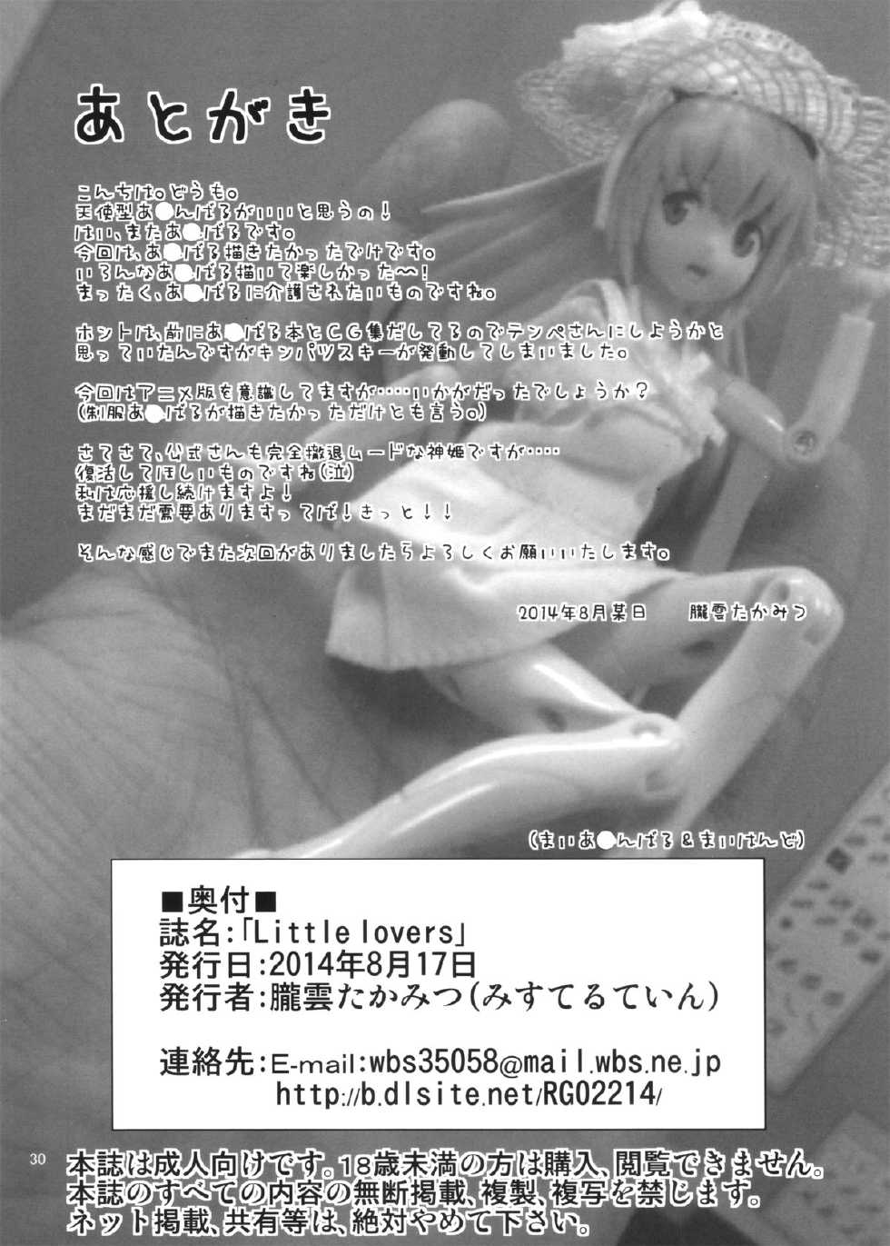 [Misuterutein (Oborogumo Takamitsu)] Little lovers (Busou Shinki) [Digital] - Page 29