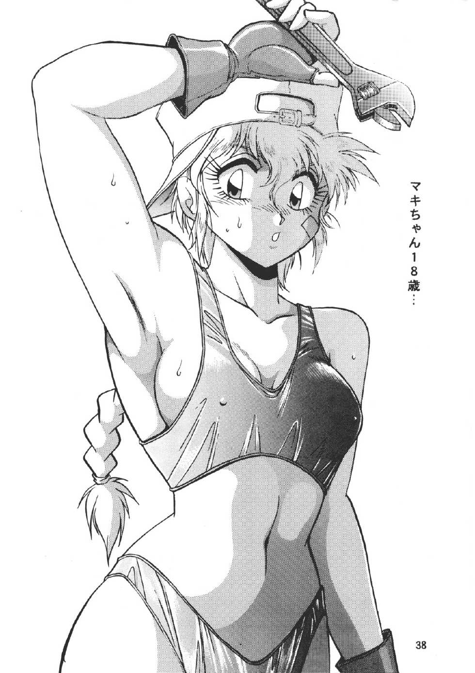 (C45) [Studio Katsudon (Manabe Jouji)] Ura Outlanders Vol.10 (Popful Mail, Keiou Yuugekitai) - Page 38