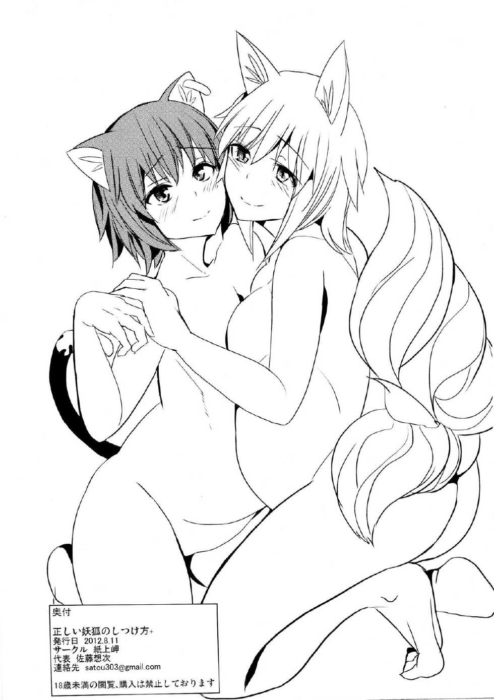 (C82) [Shijou Misaki (Satou Souji)] Tadashii Youko no Shitsukekata+ (Touhou Project) - Page 31