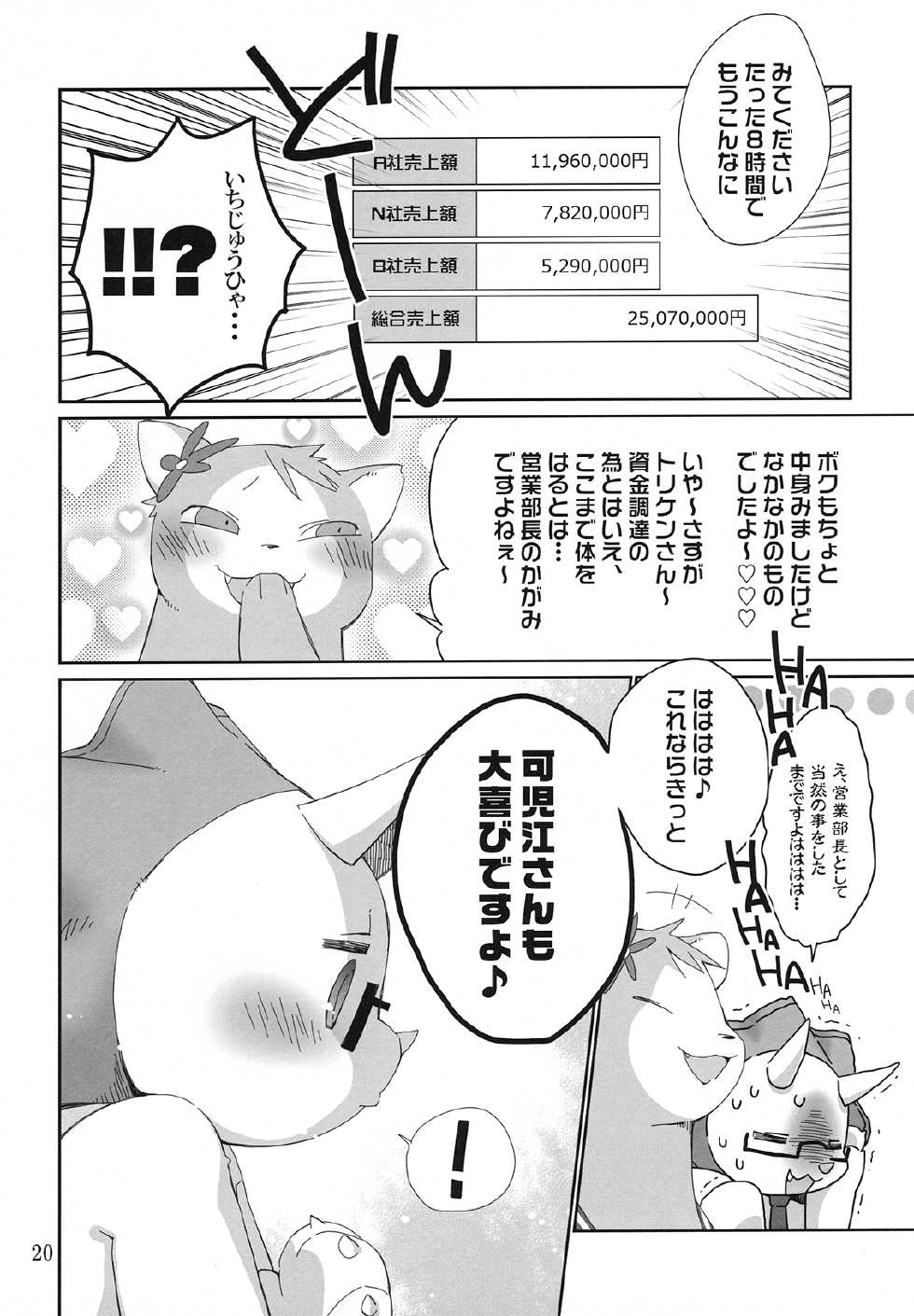 (Fur-st 9)  [Hanayori Kemono (Kensan)] Eigyou Buchou no Himitsu (Amagi Brilliant Park) - Page 19
