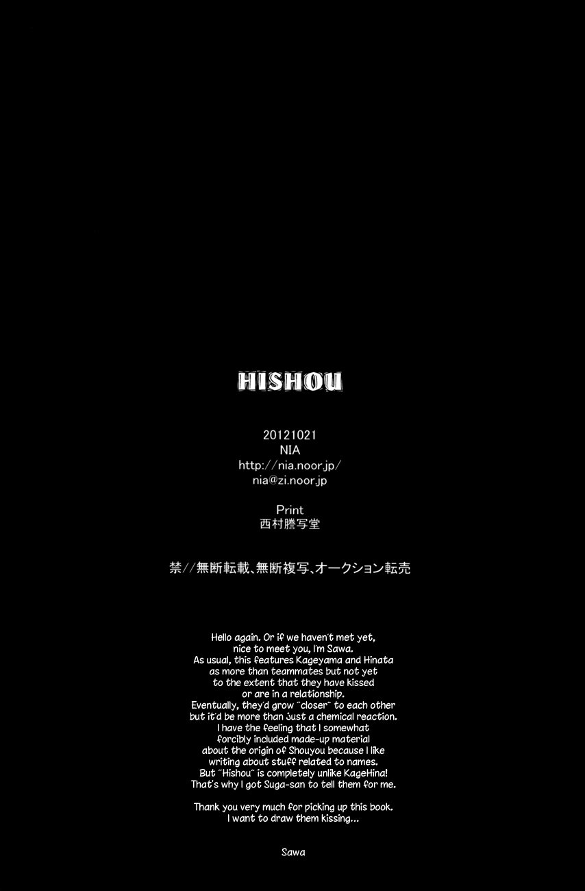 (IDLING ATTACKER) [NIA (Sawa)] HISHOU (Haikyuu!!) [English] [Baka Dumb Aho Scans] - Page 17